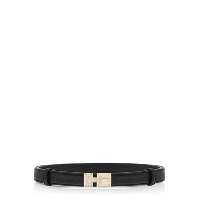 SUPPLE GRAIN LEATHER T LATCH BELT image number 0