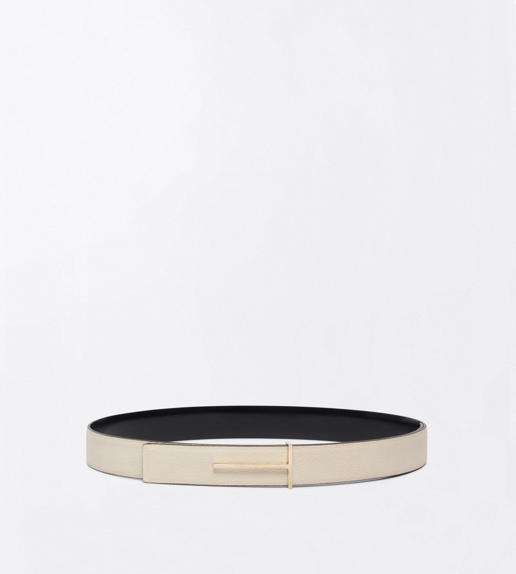 CEINTURE SLIM T EN CUIR FLEUR ET CUIR SPAZZOLATO