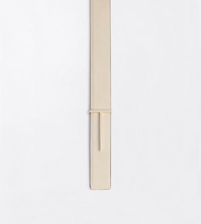 TOM FORD LEATHER DOVE GREY + BLACK CEINTURE SLIM T EN CUIR FLEUR ET CUIR SPAZZOLATO