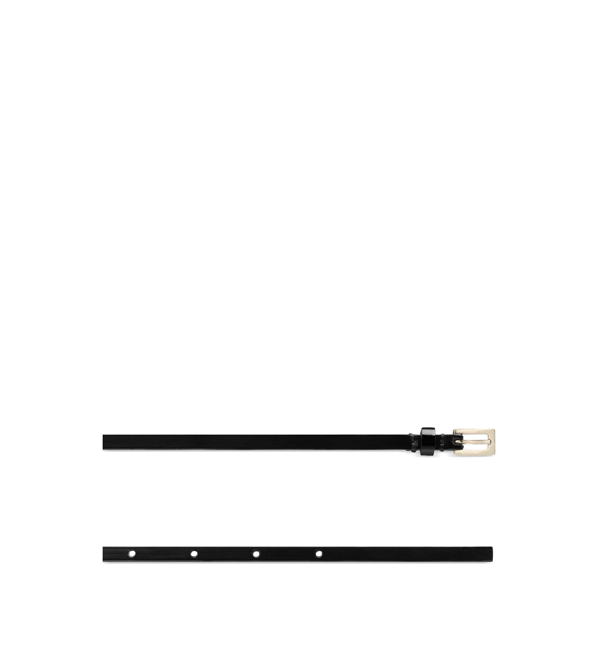 PATENT LEATHER NEEDLE BELT