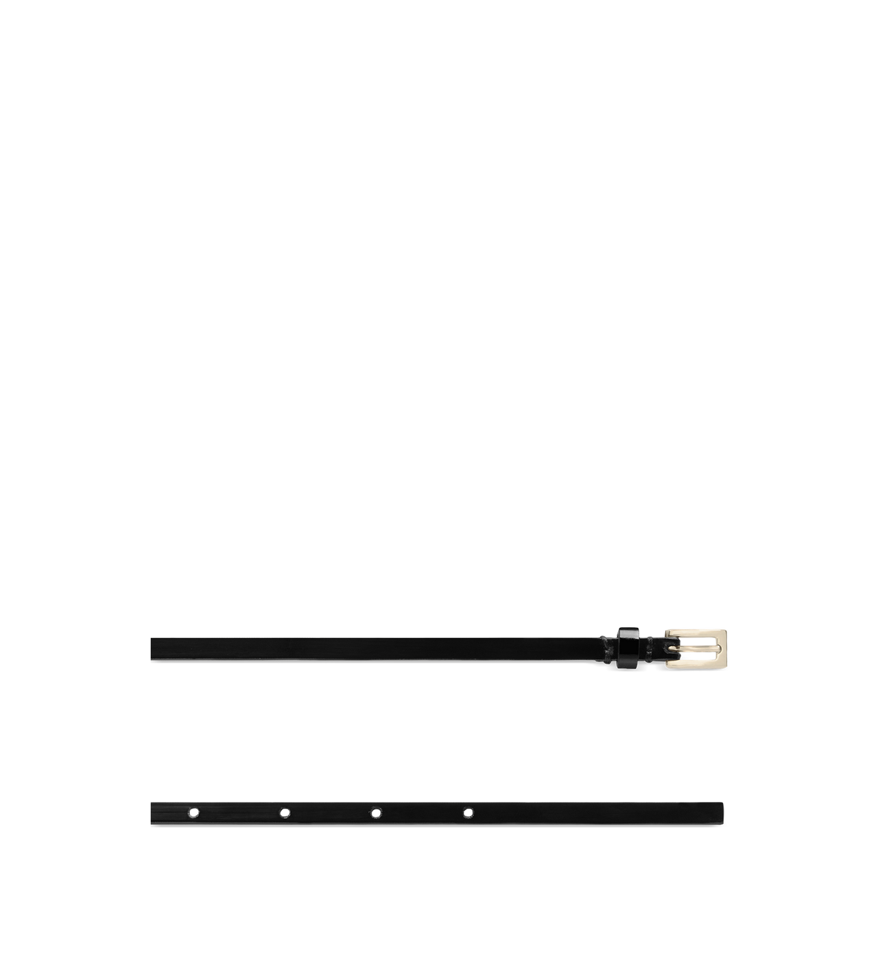 TOM FORD LEATHER BLACK PATENT LEATHER NEEDLE BELT