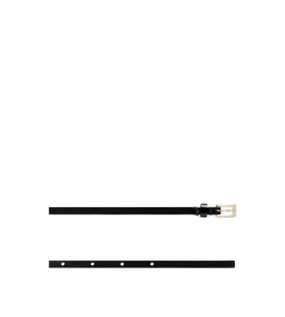 TOM FORD LEATHER BLACK PATENT LEATHER NEEDLE BELT