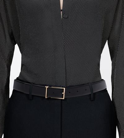 TOM FORD LEATHER BLACK LEATHER T LOOP BELT