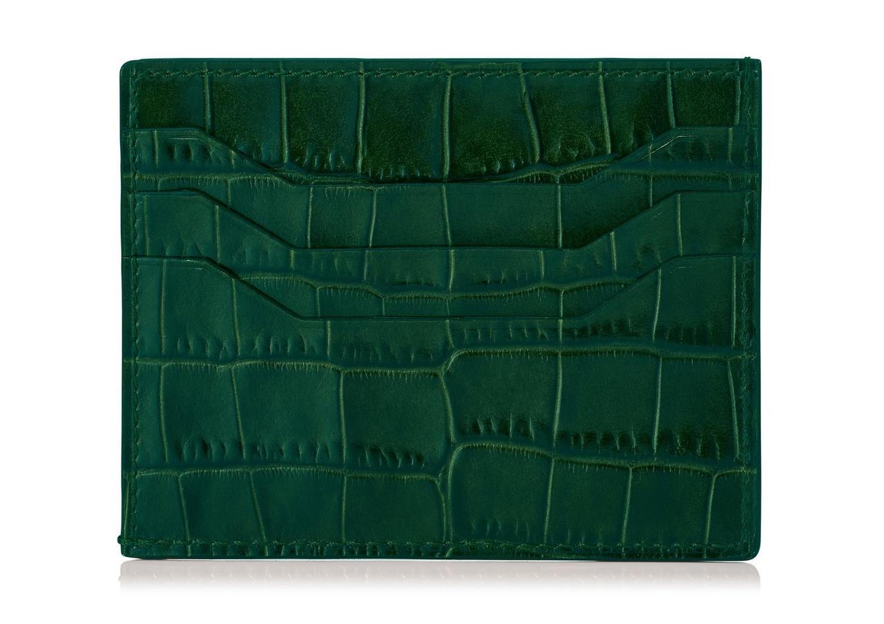 Green or blue crocodile card holder - Luxury leathergoods