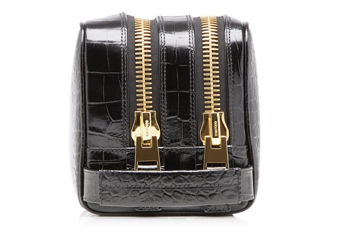 ALLIGATOR DOUBLE ZIP TOILETRY BAG | Tom Ford Fashion ALLIGATOR DOUBLE ZIP TOILETRY BAG | Tom Ford Fashion