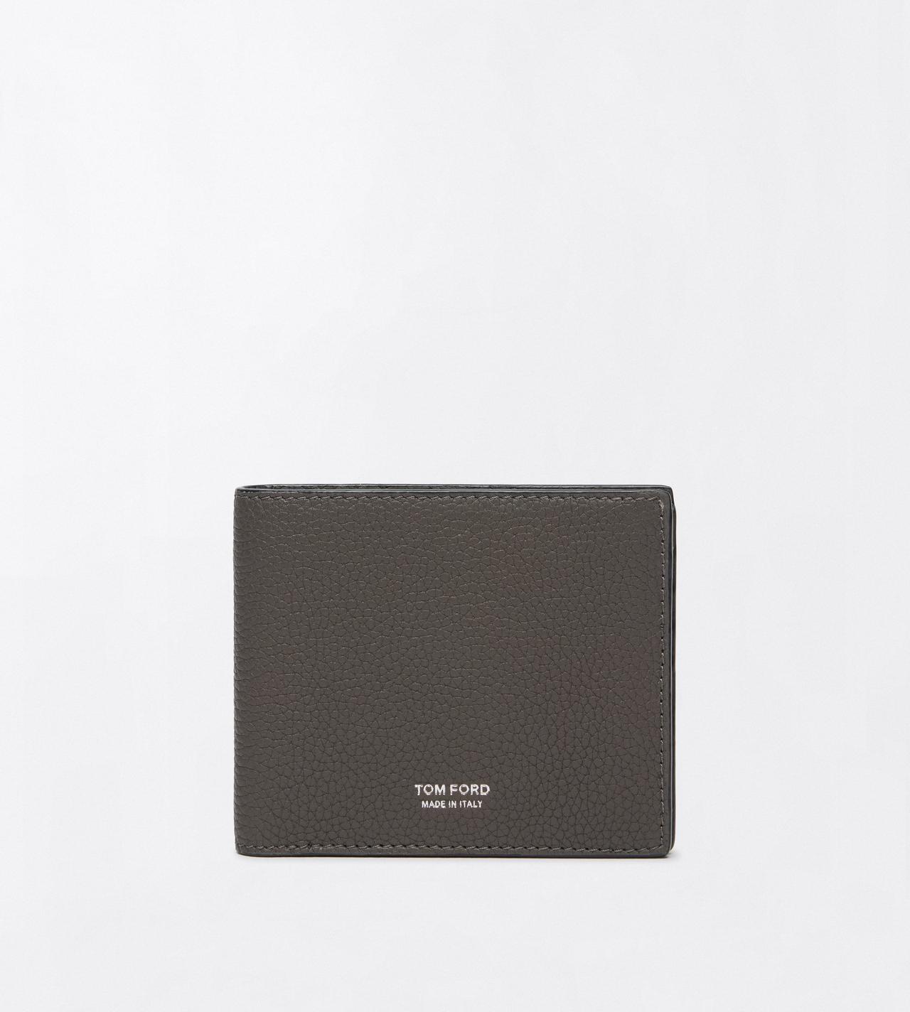 TOM FORD LEATHER SMOKE GREY GRAIN LEATHER CLASSIC BIFOLD WALLET&nbsp;