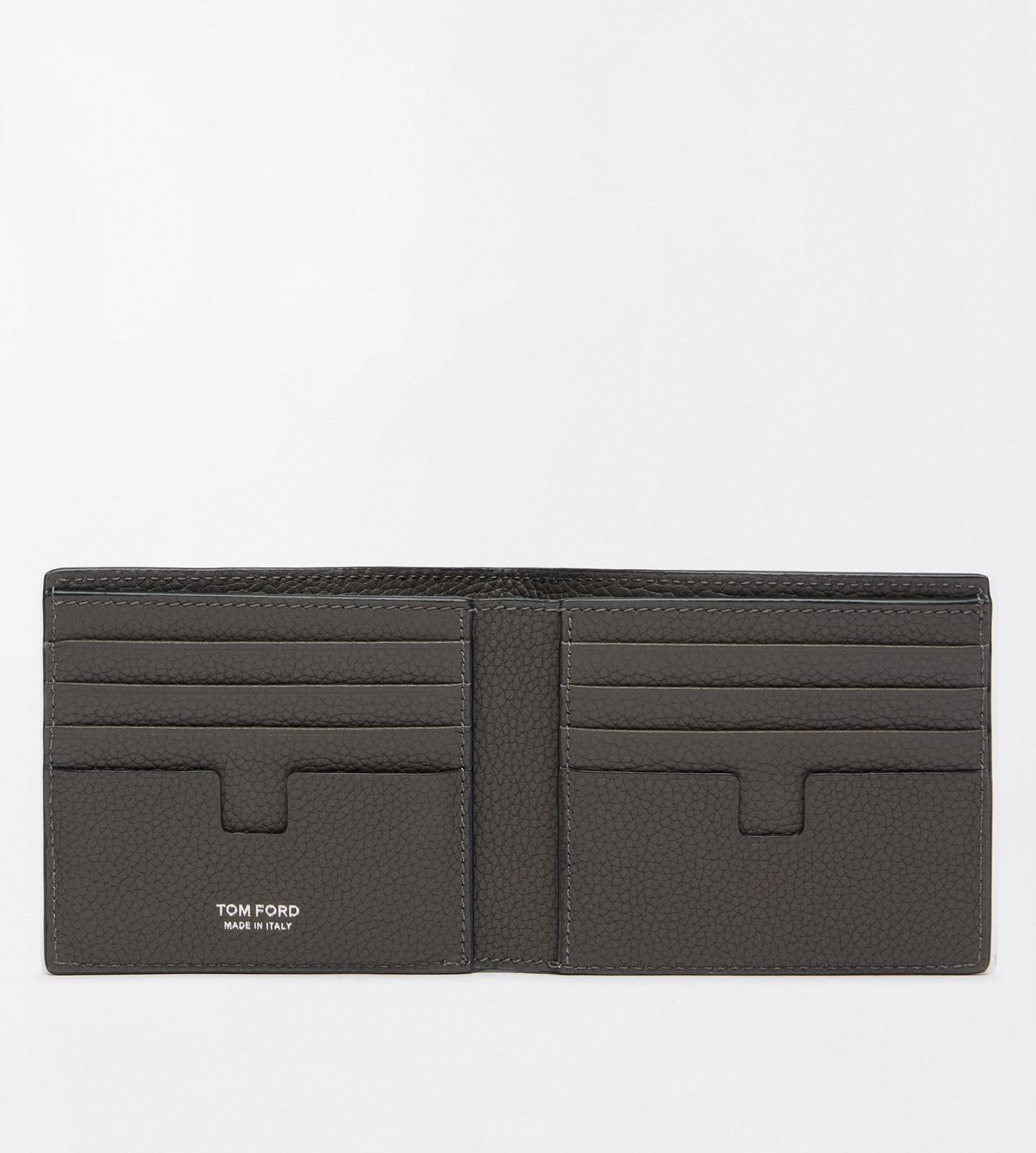TOM FORD LEATHER SMOKE GREY GRAIN LEATHER CLASSIC BIFOLD WALLET&nbsp;