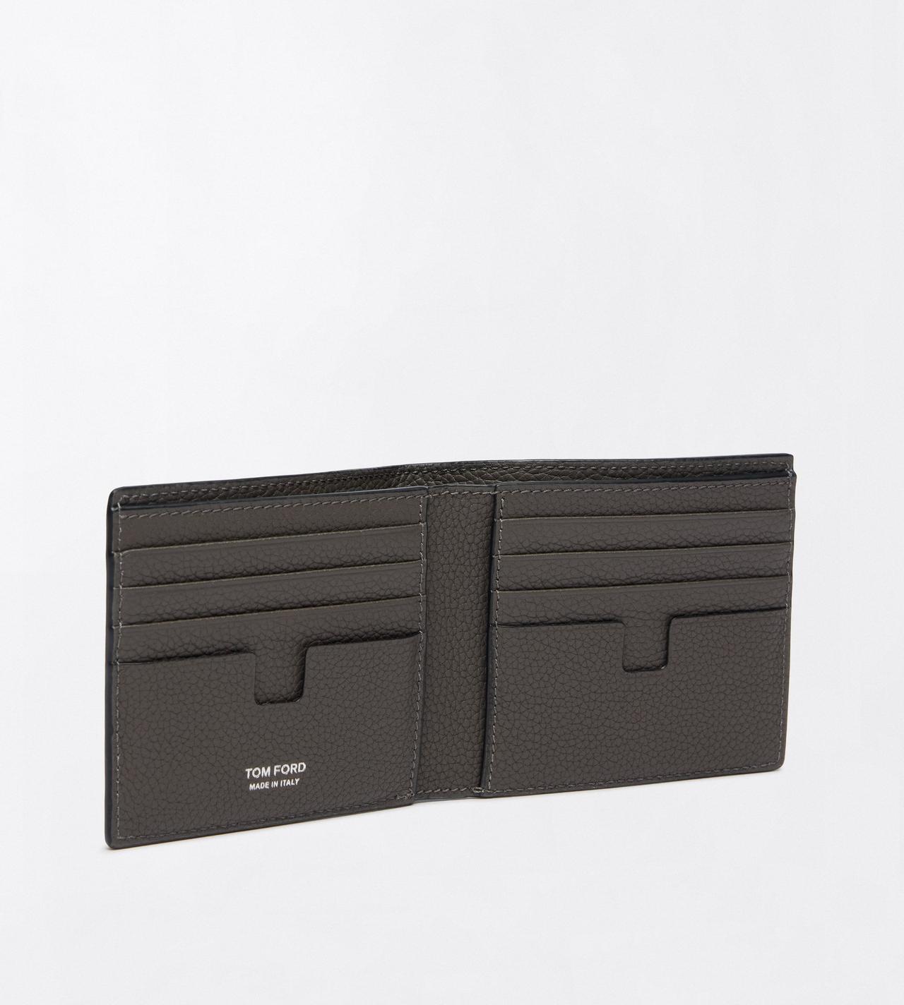 TOM FORD LEATHER SMOKE GREY GRAIN LEATHER CLASSIC BIFOLD WALLET&nbsp;