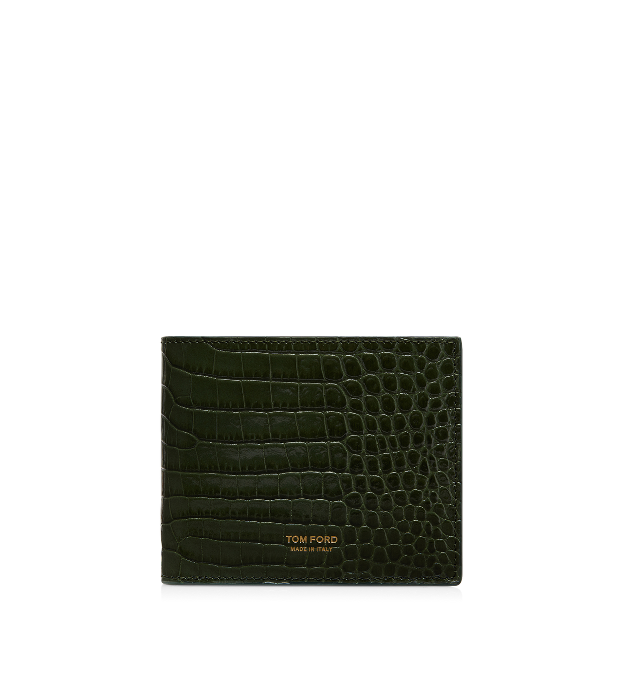 PRINTED CROC BIFOLD WALLET image number 0