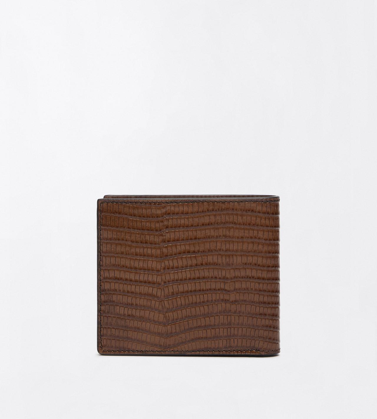 TOM FORD LEATHER CARAMEL PRINTED TEJUS T LINE CLASSIC BIFOLD WALLET