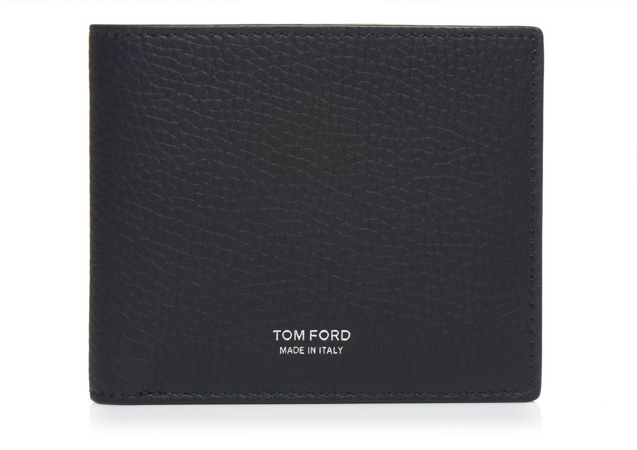 BI-FOLD WALLET IN GRAINED CALFSKIN - NAVY BLUE