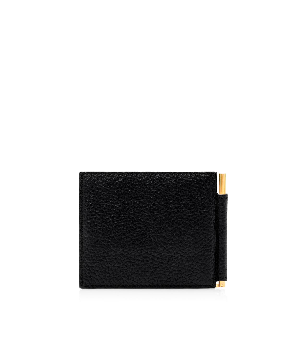 GRAINED LEATHER MONEY CLIP WALLET