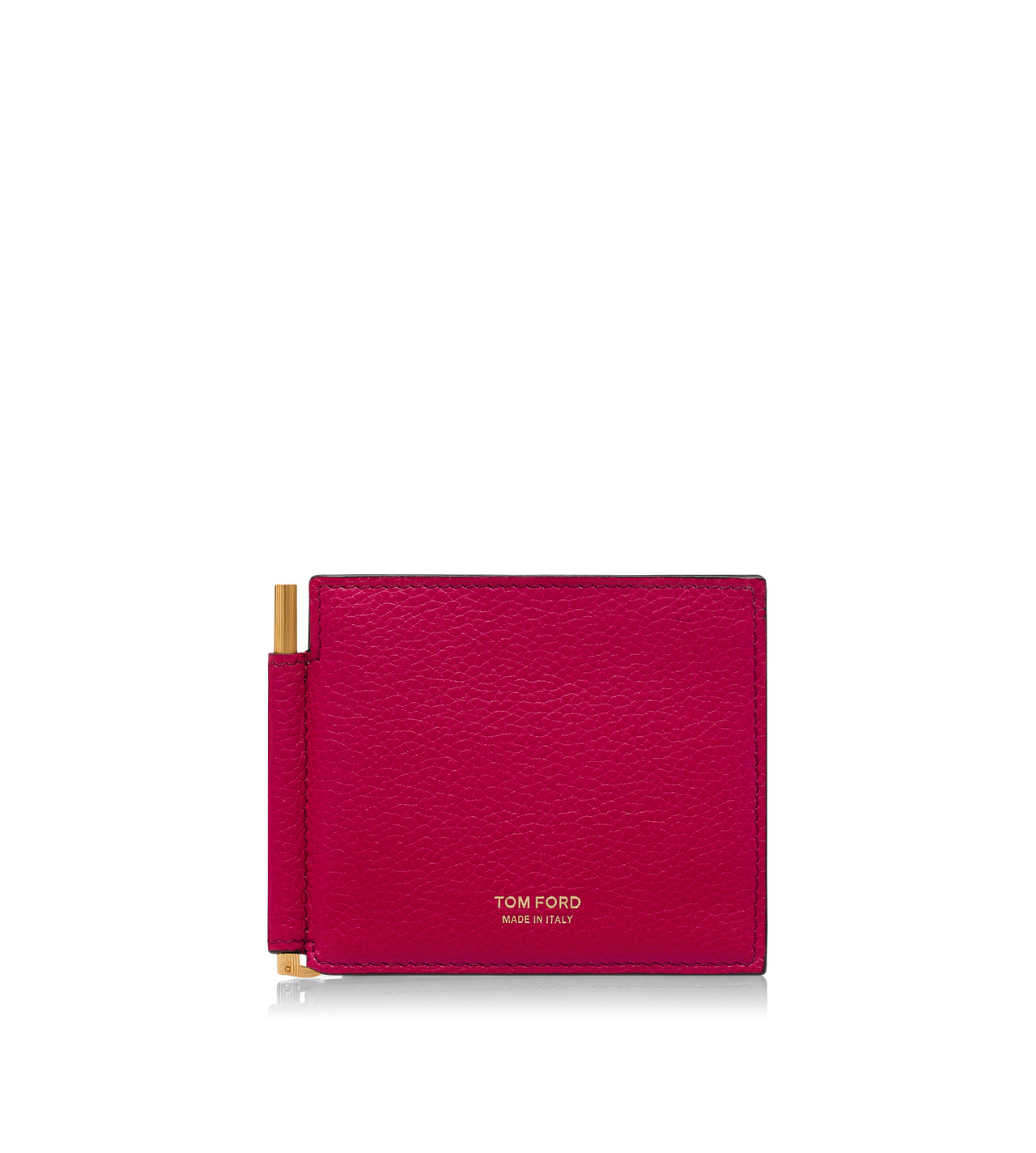 GRAINED LEATHER MONEY CLIP WALLET image number 0