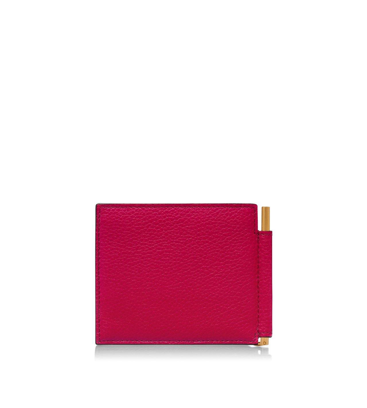 GRAINED LEATHER MONEY CLIP WALLET image number 1