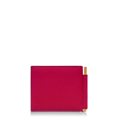 GRAINED LEATHER MONEY CLIP WALLET image number 1