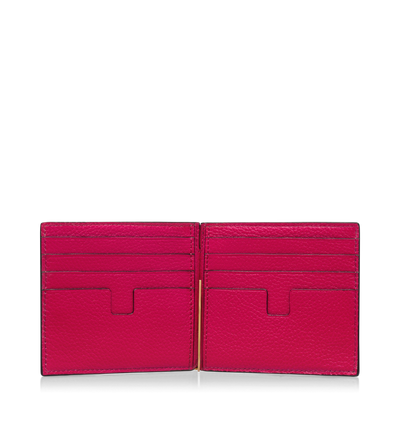 GRAINED LEATHER MONEY CLIP WALLET image number 2