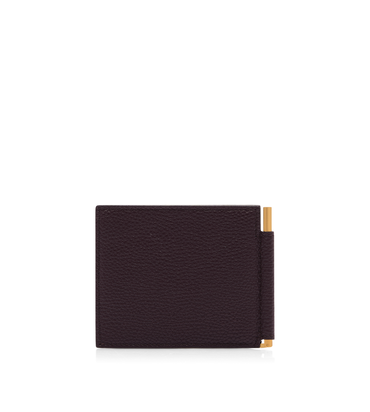 GRAINED LEATHER MONEY CLIP WALLET image number 1