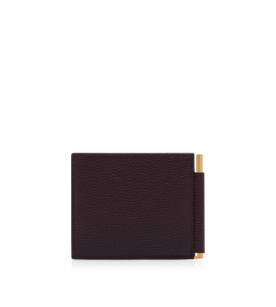 GRAINED LEATHER MONEY CLIP WALLET image number 1