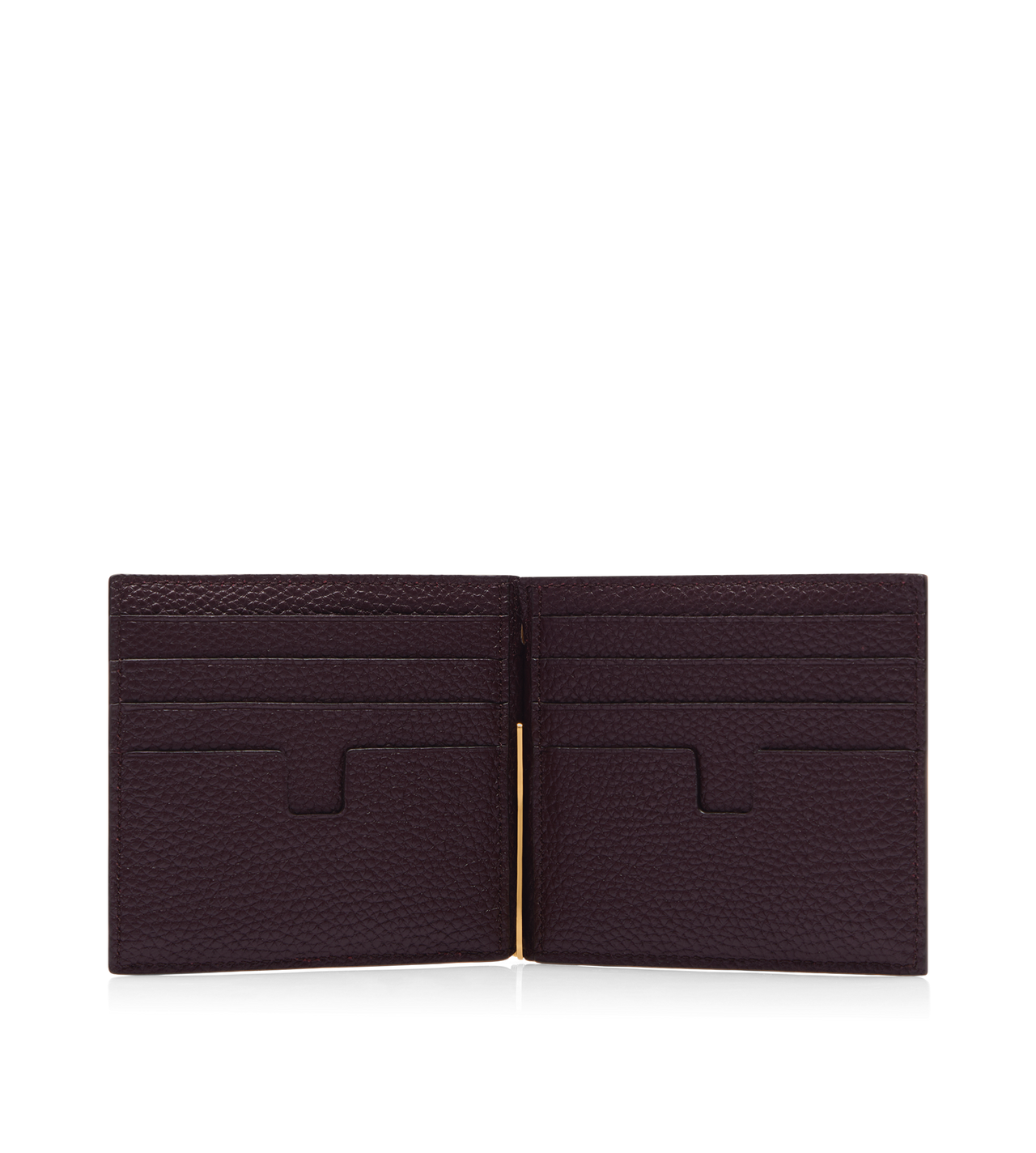 GRAINED LEATHER MONEY CLIP WALLET image number 2