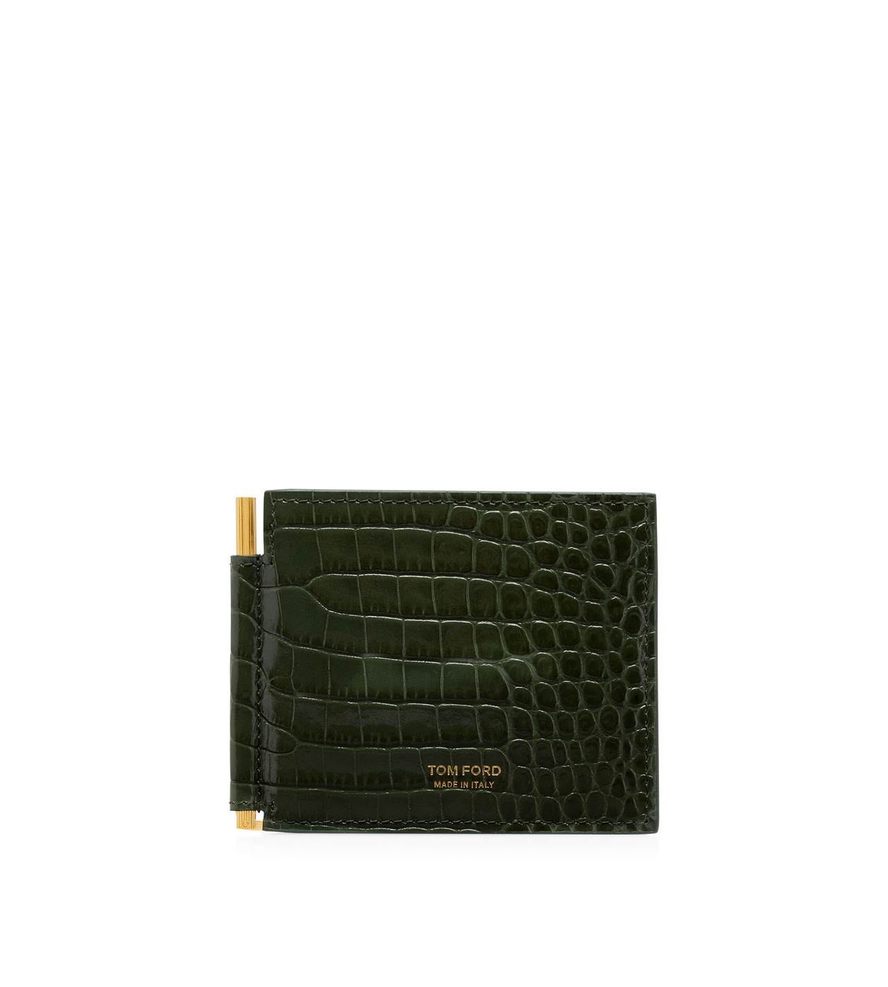 PRINTED CROC MONEY CLIP WALLET image number 0