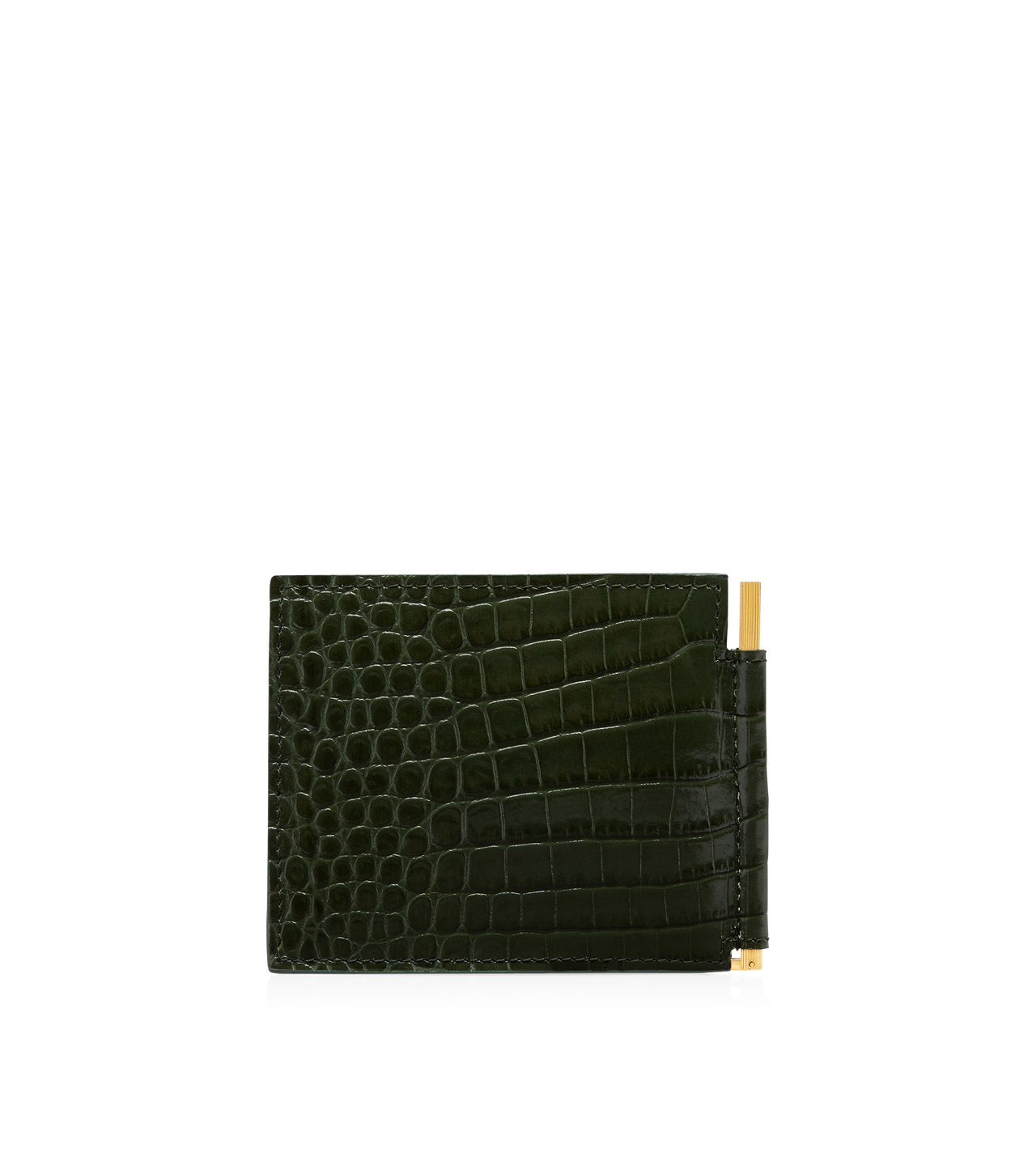 PRINTED CROC MONEY CLIP WALLET image number 2