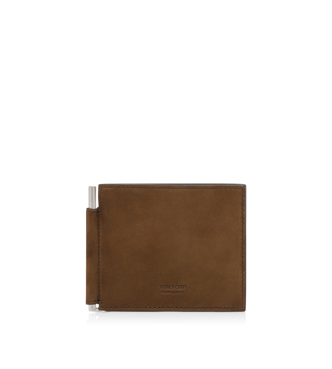 NUBUCK T LINE MONEY CLIP WALLET image number 0