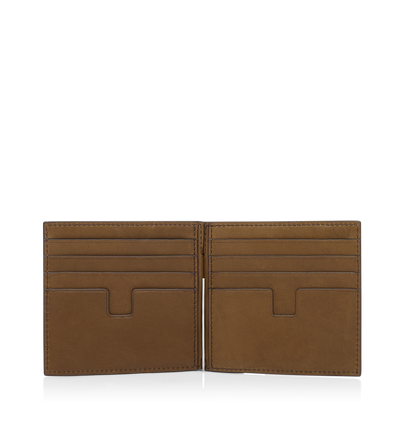 NUBUCK T LINE MONEY CLIP WALLET image number 1