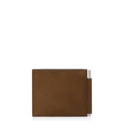 NUBUCK T LINE MONEY CLIP WALLET image number 2