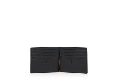 GRAINED LEATHER MONEY CLIP WALLET image number 1