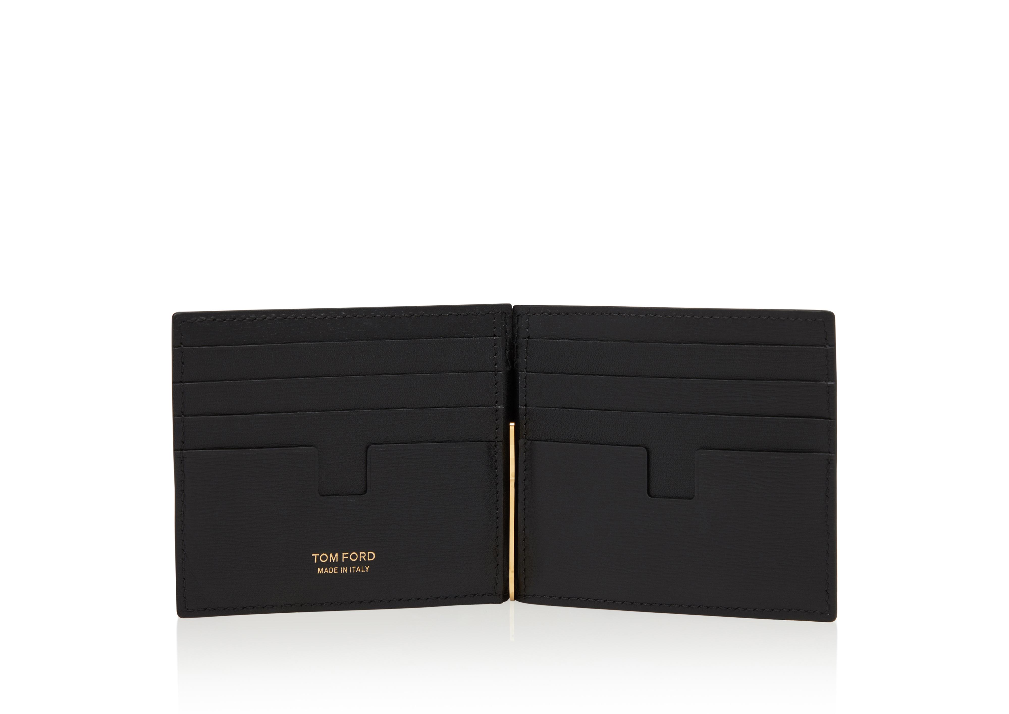 Tom Ford Black T Line Money Clip Wallet