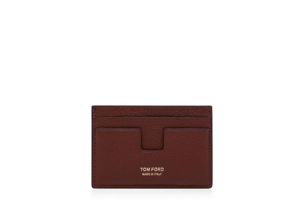 Logo-Embossed Pebble-Grain Leather Cardholder