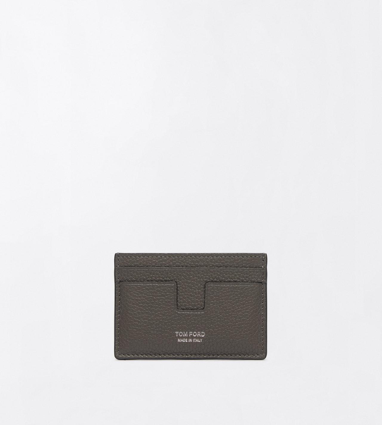 TOM FORD LEATHER SMOKE GREY GRAIN LEATHER CLASSIC CARDHOLDER&nbsp;