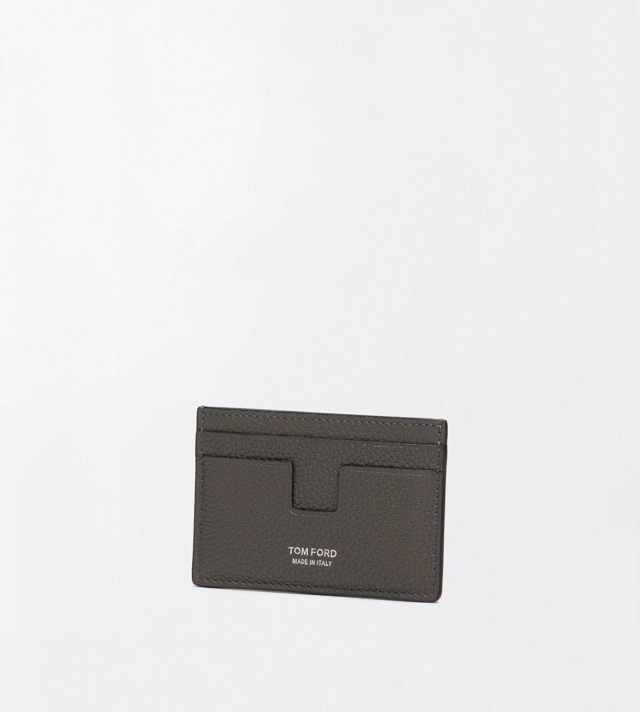 TOM FORD LEATHER SMOKE GREY GRAIN LEATHER CLASSIC CARDHOLDER&nbsp;