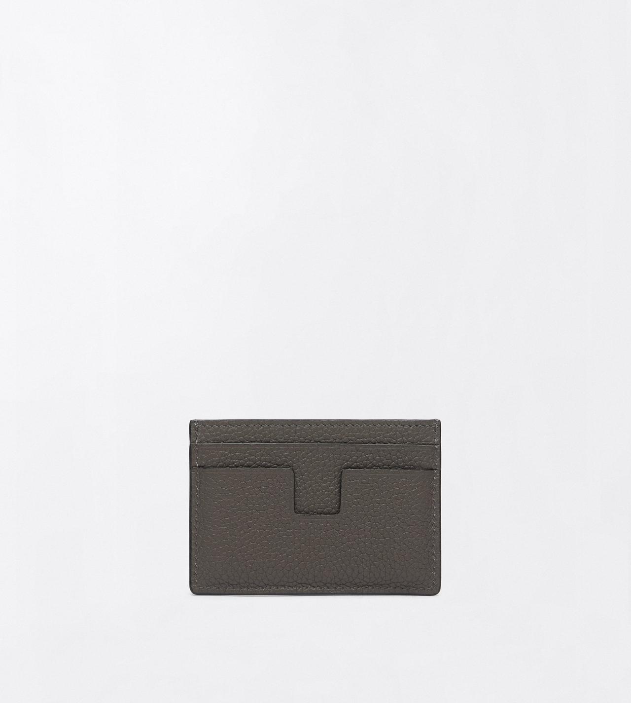 TOM FORD LEATHER SMOKE GREY GRAIN LEATHER CLASSIC CARDHOLDER&nbsp;