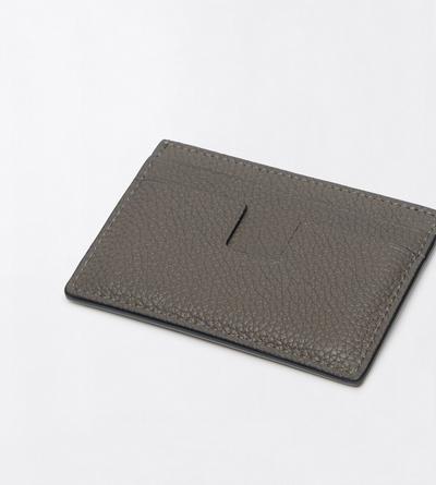 TOM FORD LEATHER SMOKE GREY GRAIN LEATHER CLASSIC CARDHOLDER&nbsp;