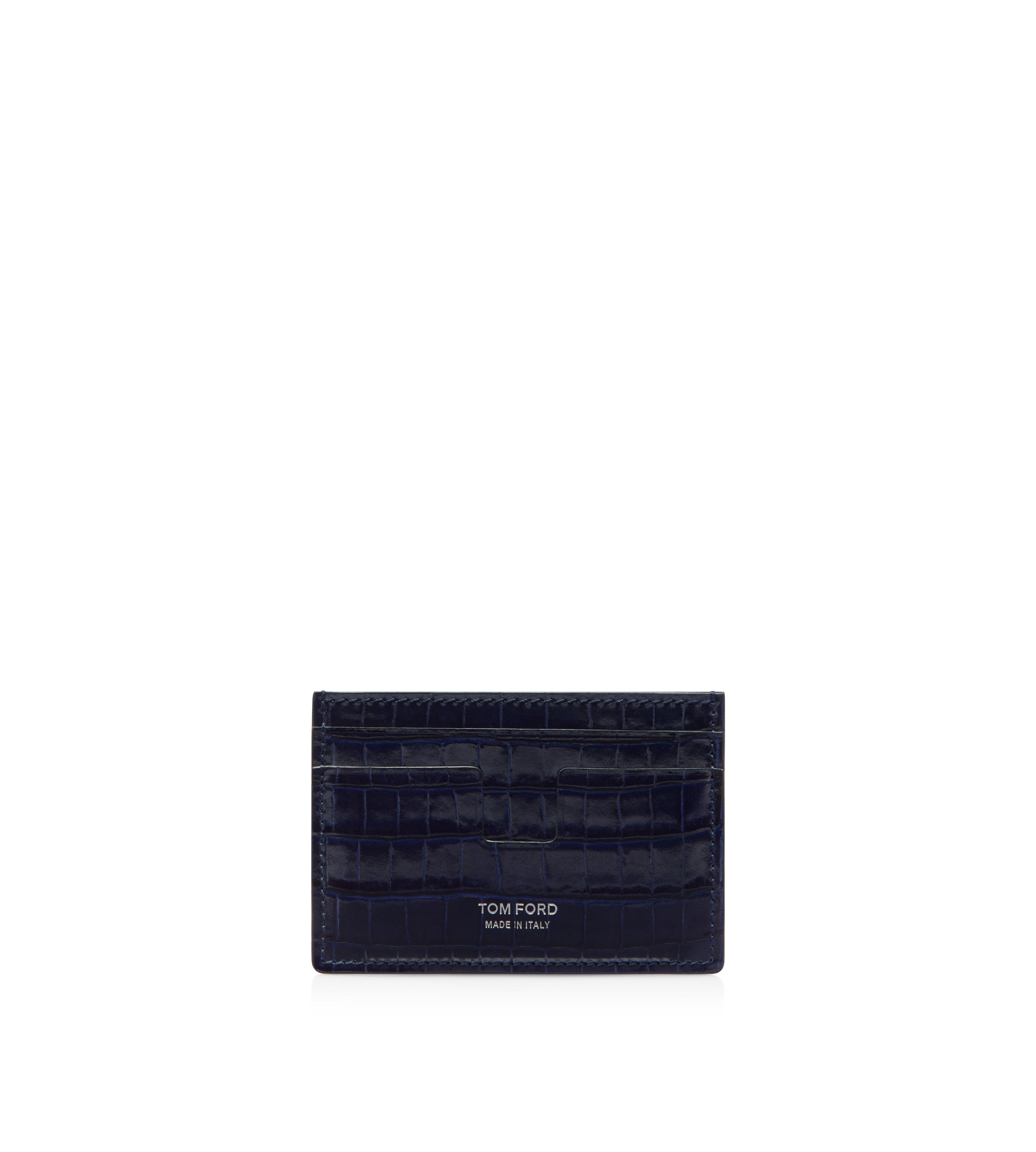 GLOSSY PRINTED CROC CLASSIC CARDHOLDER