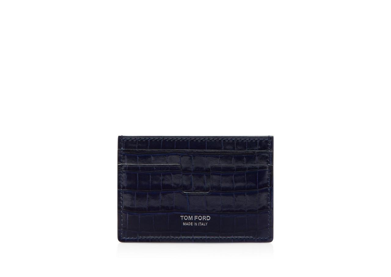 GLOSSY PRINTED CROC CLASSIC CARDHOLDER image number 0