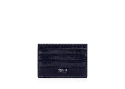 GLOSSY PRINTED CROC CLASSIC CARDHOLDER image number 0