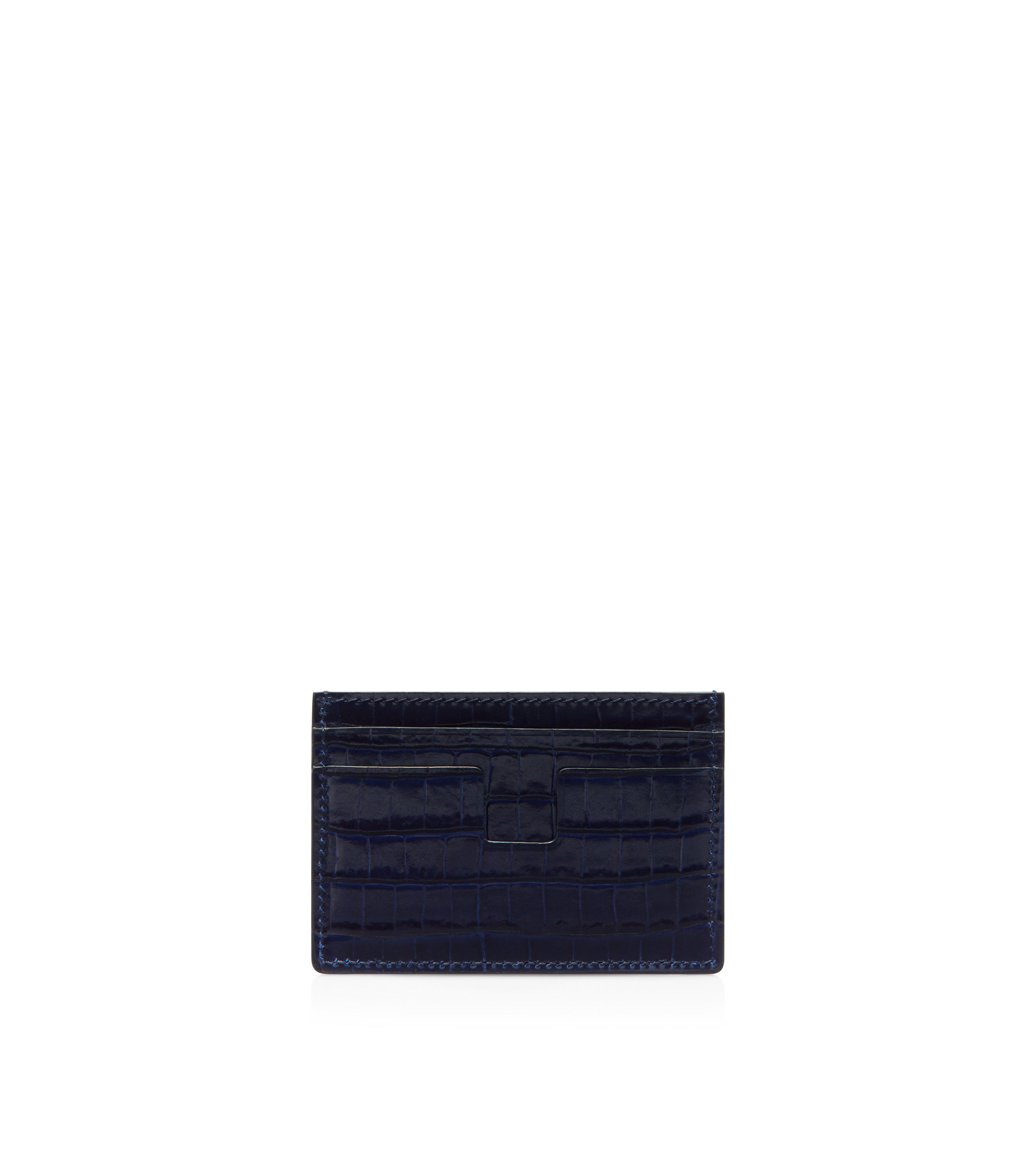 GLOSSY PRINTED CROC CLASSIC CARDHOLDER
