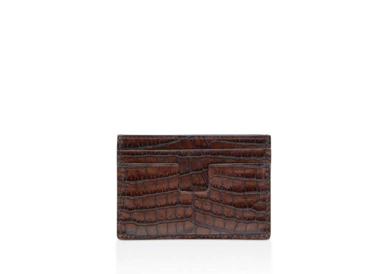 Gucci+CROCODILE%2FALLIGATOR+Card+Case%2FWallet for sale online