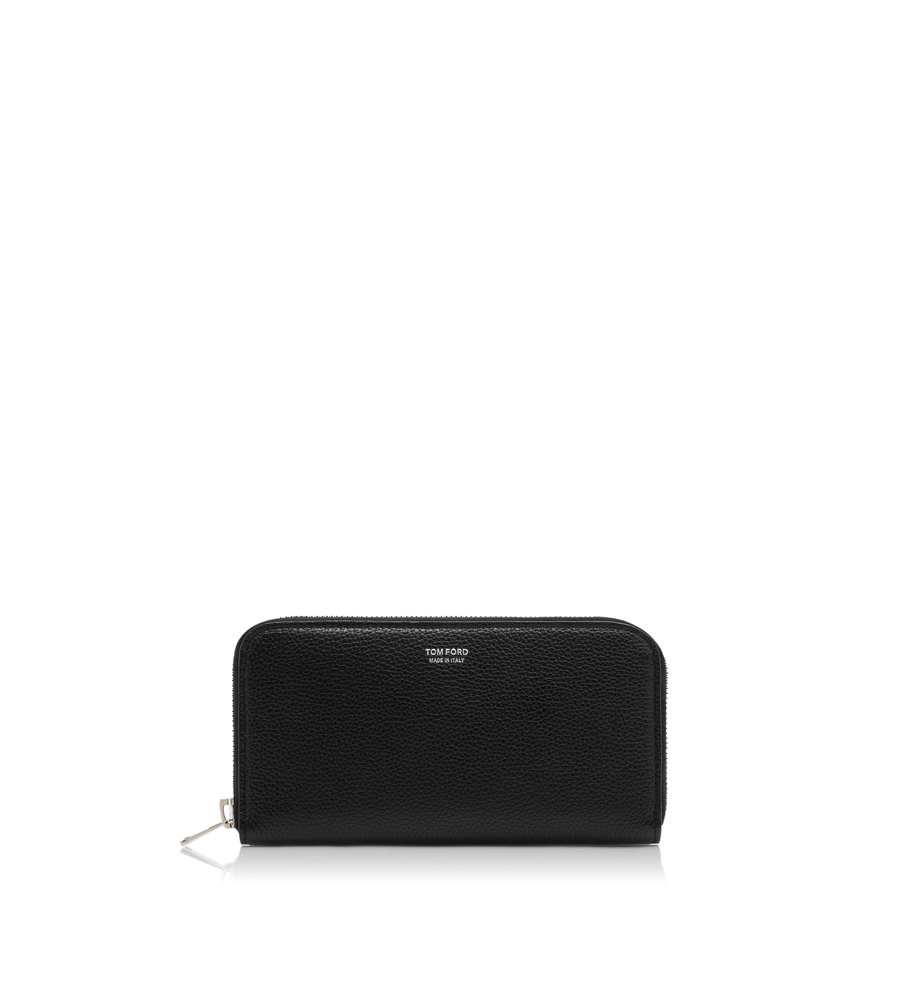 TOM FORD LEATHER BLACK GRAIN LEATHER CONTINENTAL WALLET