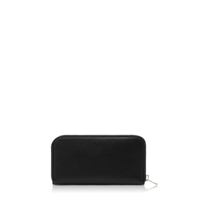 TOM FORD LEATHER BLACK GRAIN LEATHER CONTINENTAL WALLET
