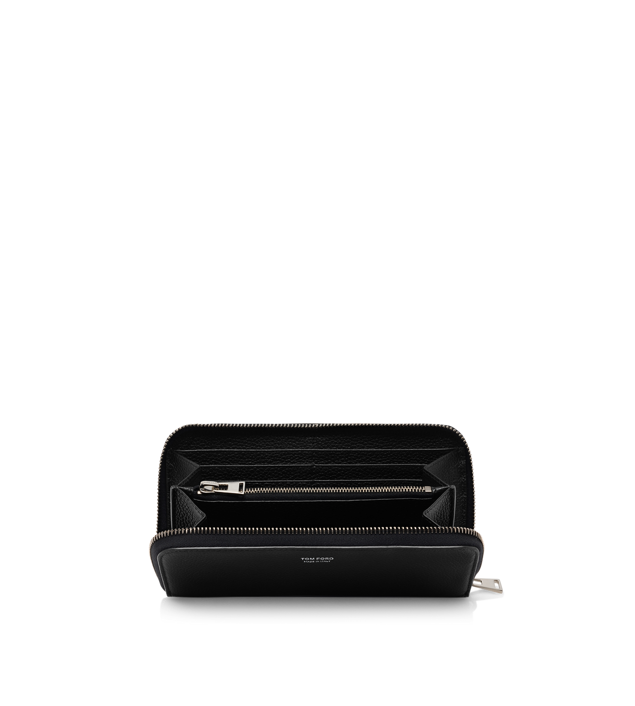 TOM FORD LEATHER BLACK GRAIN LEATHER CONTINENTAL WALLET