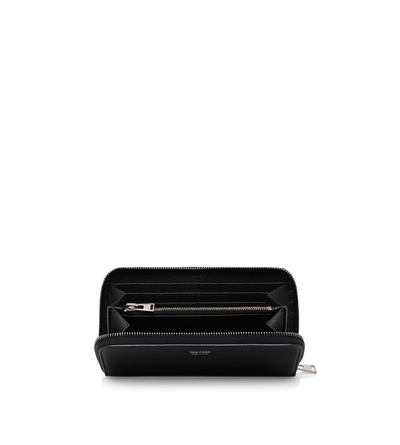 TOM FORD LEATHER BLACK GRAIN LEATHER CONTINENTAL WALLET