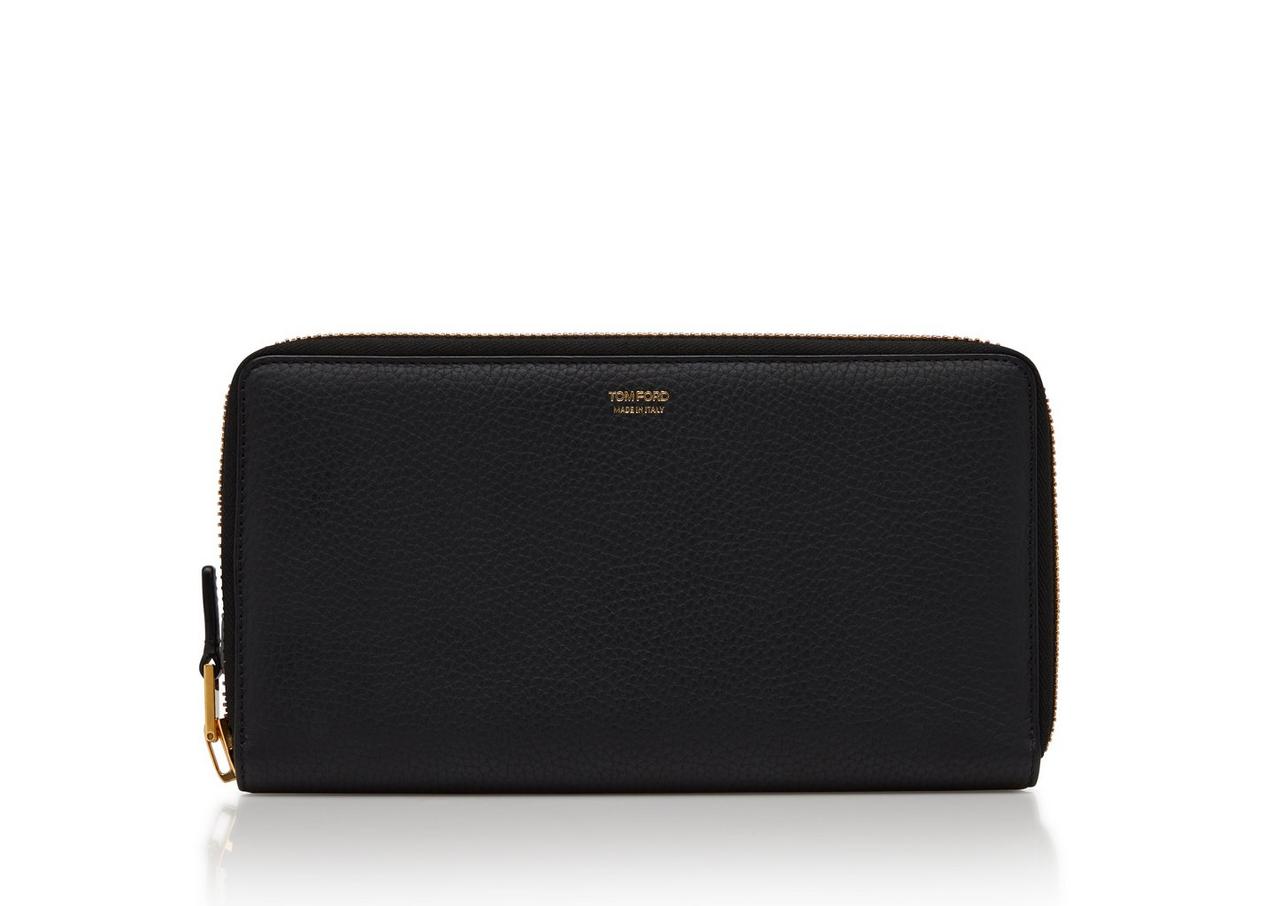 TOM FORD Leather Zip-Around Keyring Wallet