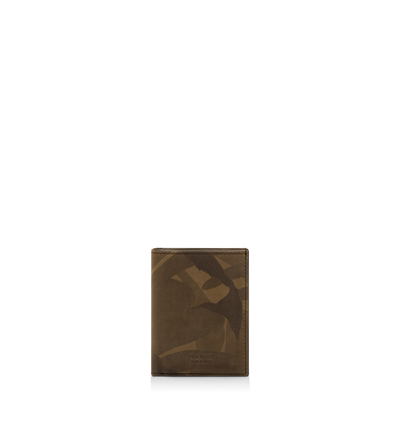 CAMO NUBUCK FOLDING CARDHOLDER image number 0