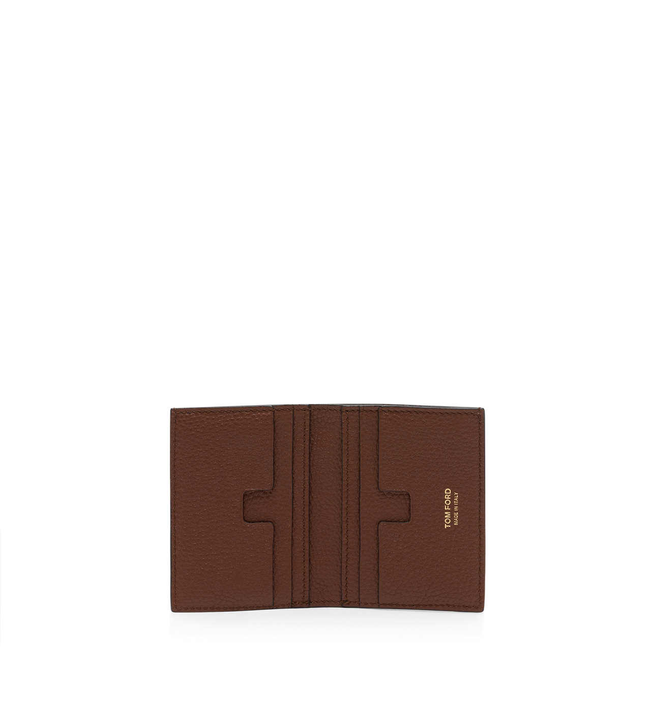 GRAIN LEATHER FOLDING CARDHOLDER image number 2