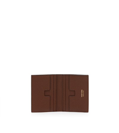 GRAIN LEATHER FOLDING CARDHOLDER image number 2