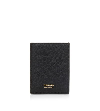 GRAIN LEATHER FOLDING CARDHOLDER image number 0