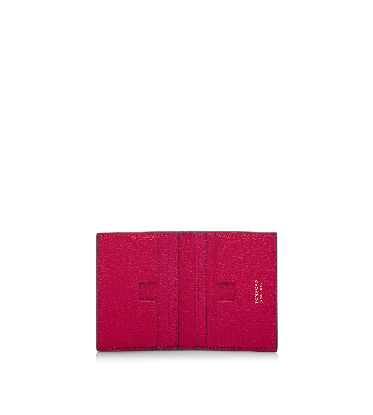 GRAIN LEATHER FOLDING CARDHOLDER image number 2
